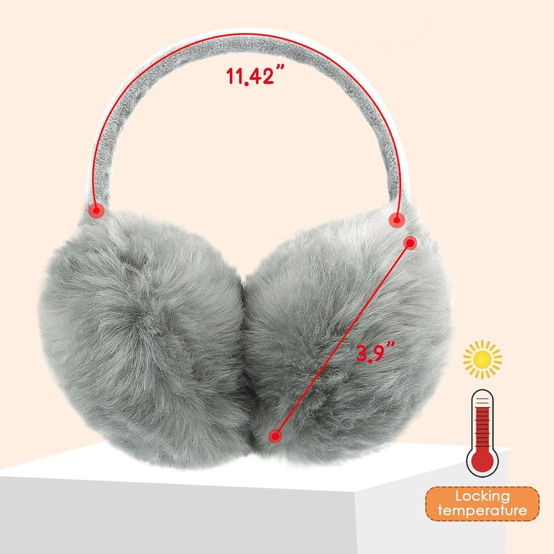 FSTEOE Winter Ear Muffs Women Warm Earmuff Girls Ear Warmers Soft Plush Outdoor Adjustable Ear Cover - Image 5